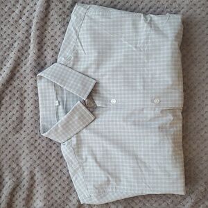 State & Liberty men's long sleeve button down dress shirt, L, grey and white